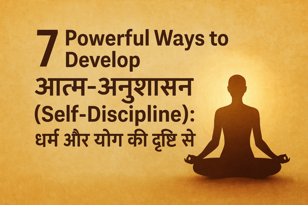 7 Powerful Ways to Develop आत्म-अनुशासन (Self-Discipline) धर्म और योग की दृष्टि से