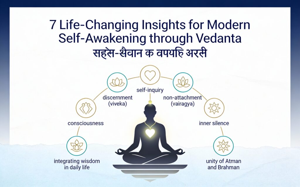7 Life-Changing Insights for Modern Self-Awakening through Vedanta स्वयं-चेतना का आधुनिक जागरण7 Life-Changing Insights for Modern Self-Awakening through Vedanta स्वयं-चेतना का आधुनिक जागरण